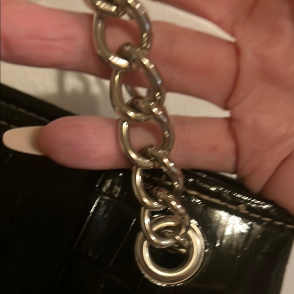 Rosetti Black Crocodile Embossed Shoulder Bag - Picture 3 of 8